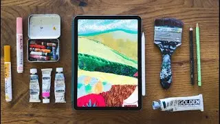 Combining digital & traditional media | Art books & illustration vlog