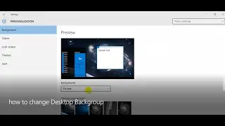 how to change Desktop Backgroup on windows 10 quickly