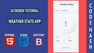 UI Design Tutorial - Weather Stats App UI with Neomorphism | HTML CSS BOOTSTRAP