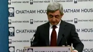 Serzh Sargsyans speech at the Chatham House part 2
