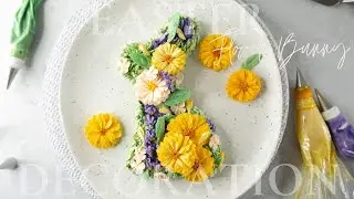 How to make Buttercream Flower, Easter Bunny Project.How to make Calendula, Lavender and wild flower
