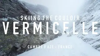 Skiing the Vermicelle Couloir with Powder - Ski Touring in Cambre d'Aze, Pyrenees - GoPro Snow