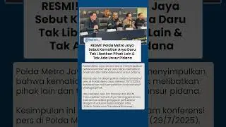 RESMI! Polda Metro Jaya Sebut Kematian Arya Daru Tak Libatkan Pihak Lain dan Tak Ada Unsur Pidana