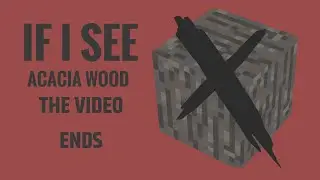 If I see Acacia Wood in Minecraft the Video Ends