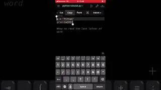 Python | How to read the first & last letter of a word