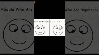 Happy And Depressed Faces