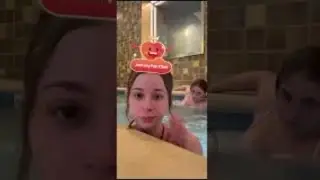 Two beautiful women are swimming 