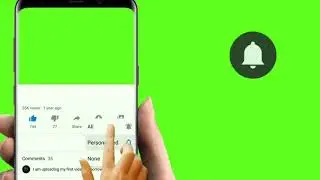subscribe button green screen (no copyright ) mobile