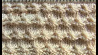 Узор спицами 🧶 Beautiful Basketweave / Star Stitch Knit Pattern | Easy & Textured Stitch 