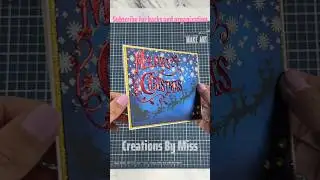 EASY Christmas Card Making Tutorial using Tim Holtz Stamps #Shorts #cardmaking #diy