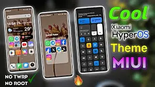 HyperOS(Xiaomi) Theme For Miui - Control Centre, Dock bar, etc.| No TWRP/No Root✅