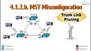 4.1.2.b. Multiple Spanning-Tree Protocol (MST) Misconfiguration - Trunk Link Pruning