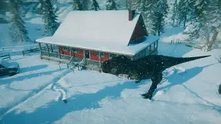 Fox and T-Rex in Snow 