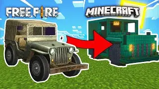 Фри Файрдағы машинаны Майнкрафтта 15 минутта салдық! Ероха vs Жанбо! Minecraft