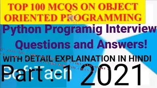 Top 100 MCQs On Object Oriented Programming Part 1 Question and Answers| From Basics Oops Consepts..