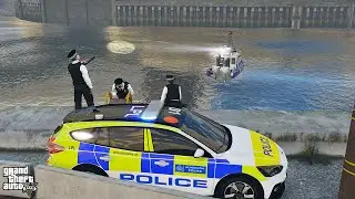 FALLING INTO THE RIVER THAMES! | GTA 5 LSPDFR Police Mod