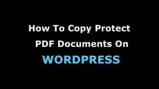 How To Copy Protect PDF On WORDPRESS