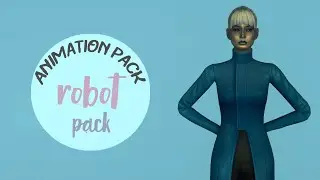 Glitching robot animation pack | Sims 4