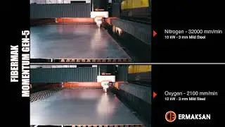 Fibermak Comparison of cutting speed between Oxygen and Nitrogen