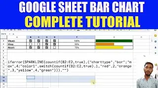 Sparkline Bar Chart In Google Sheet | How To Create Graph In Google Sheet | 