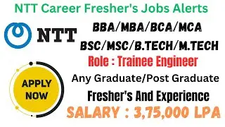 NTT Off Campus Drive 2023 | Trainee Engineer | Bulk Hiring for Fresher | Apply Now 