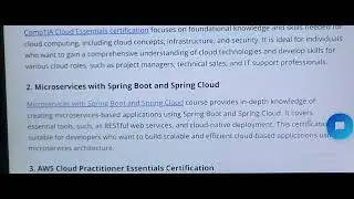 Cloud computing certifications microservice with spring cloud