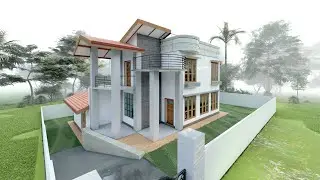 Two story house model - G architects & 3D Visualizing #3dhouse #3dmodeling #homedecor