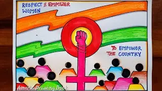 Women's Equality Day Drawing easy | Gender Equality Drawing | Stop Violence Against Women drawing