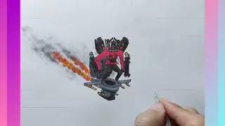 How to draw Upgraded Titan Speakerman vs Astro Fighter Skibidi Toilet 59