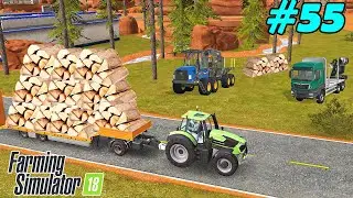 FS 18 COW FARM. Timelapse # 55. First money for wood. Mix of works.