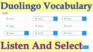 Duolingo Vocabulary Audio: Listen and Select - Тренируемся на Настоящих Заданиях!