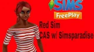 Sims Freeplay-CAS- Red Sim Challenge w/ Simsparadise!