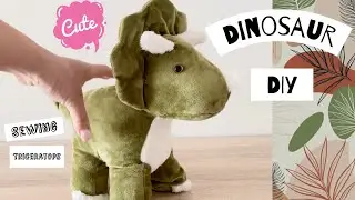 Dinosaur DIY Triceratops Sewing Tutorial | Easy| Step-by-step| Patterns available !