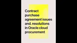 Contract Purchase Agreement Issues and Resolutions