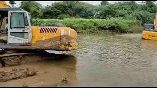 Excavator working