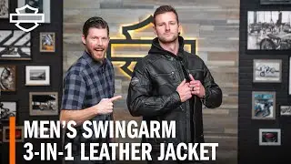 Harley-Davidson Men's Swingarm 3-in-1 Leather Motorcycle Jacket Overview
