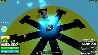One shot shark saw combo (Blox Fruits)