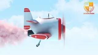 ID #1405 - Airplane Sky Logo Animation Intro Reveal - Design Bank Logo Animation