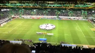 Sportinguistas assobiam o Hino da Champions League.