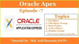 How to create checkbox, checkbox group, date picker, color picker and display image item