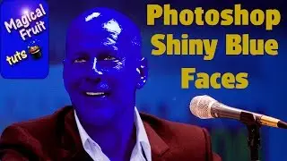 Photoshop: Shiny Blue Man Face Effect