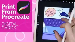 How to PRINT from PROCREATE on the iPad - Digital Greeting Cards 💐
