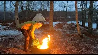 2023-18 | Hot Tent Camping | Storm Gerrit | Happy New Year