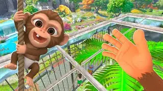 Helping Baby Monkey ESCAPE The Zoo! - I Am Monkey VR