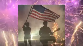 EPIC Patriotic FIREWORK SHOW.  Star Spangled Banner on ROCK GUITAR!!