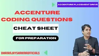 Accenture Cheat Sheet ( Coding Questions) for Preparation | Accenture Placement Drive
