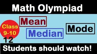 #SIO46, Mean, Median, Mode, Measures of Central Tendency, Class 9, Class 10, Statistics