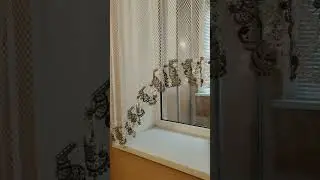 Тюль арка сеточка Белая с серым #curtains #гардины #гардиныукраина