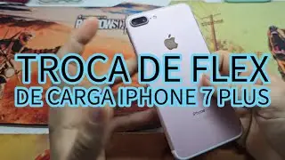 Como trocar a placa de carga do iPhone 7 plus, conector de carregamento, flex de carga.