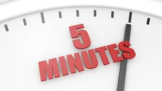 5 minutes clock || 4K free video countdown for Editing || Free Video Loops || No Copyright Video